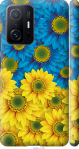 Чехол Жёлто-голубые цветы для Xiaomi 11T Pro