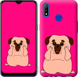 

Чехол Весёлый мопс для Realme 3 928663