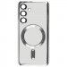 TPU чехол Fibra Chrome with Magnetic safe для Samsung Galaxy S23 FE (Silver)