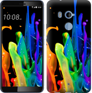 

Чехол брызги краски для HTC U11 Plus 654555