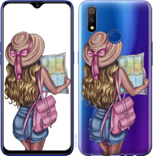 

Чехол Девушка с картой для Realme 3 Pro 919284