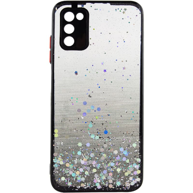 TPU чехол Spangle star с защитой камеры для Samsung Galaxy A03s (Черный)