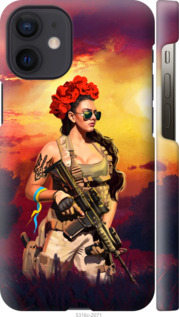 Чехол Украинка с оружием для iPhone 12 Mini