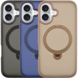 TPU+PC чехол Metal Buttons with Magnetic Safe Colorful HQ Ring для Apple iPhone 16 (6.1")