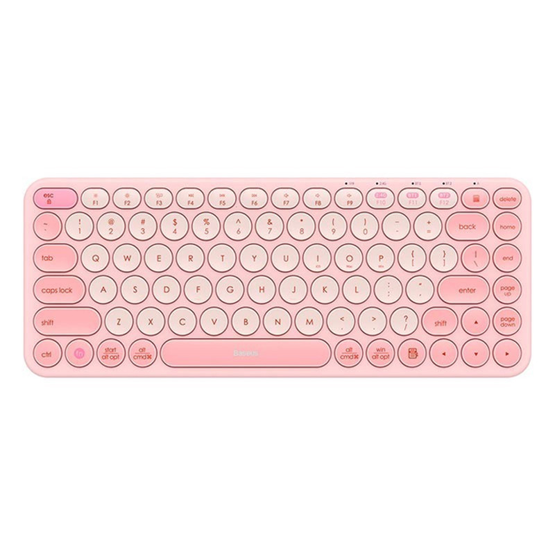 Бездротова клавіатура Baseus K01A Wireless Tri-Mode Keyboard (English Version) (B00955503) (Baby Pink)