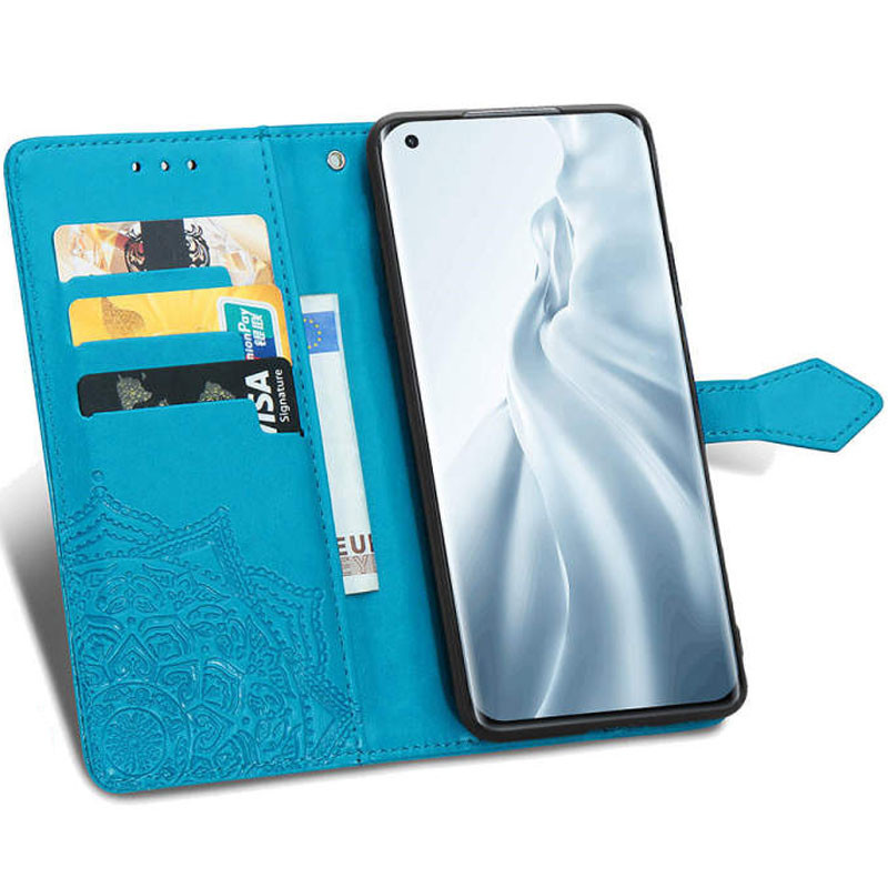 Фото Шкіряний чохол (книжка) Art Case з візитницею на Xiaomi Mi 11 Lite (Синій) на vchehle.ua