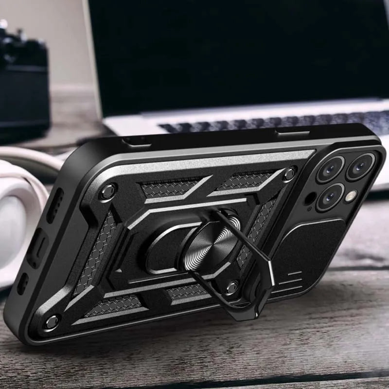 Заказать Ударопрочный чехол Camshield Serge Ring для Apple iPhone 12 Pro / 12 (6.1") (Черный) на vchehle.ua