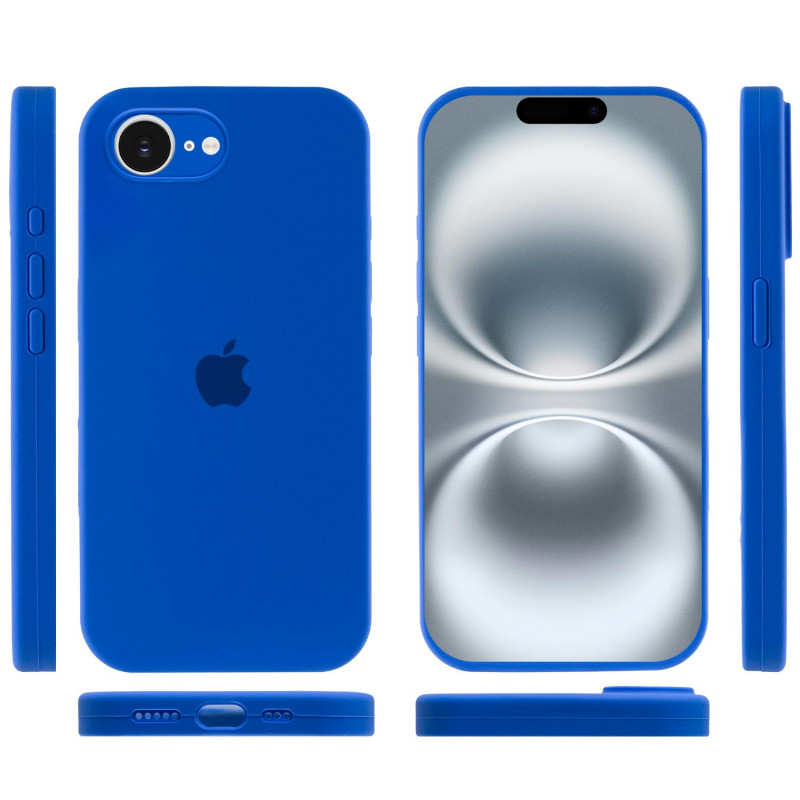 Фото Чохол Silicone Case Full Camera Protective (AA) на Apple iPhone 16e (6.1") (Синій / Capri Blue) в маназині vchehle.ua