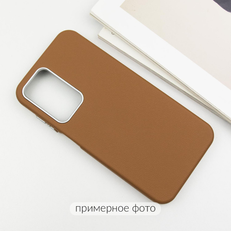 Фото Кожаный чехол Leather Case Metal Buttons для Xiaomi Redmi Note 13 4G (Brown) в магазине vchehle.ua