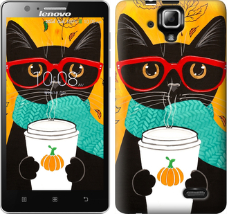 

Чохол Осінній кіт на Lenovo A536 581009