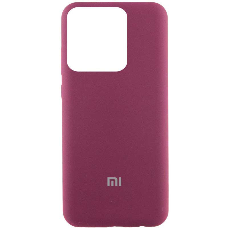 Чехол Silicone Cover Lakshmi (AAA) with Logo для Xiaomi Poco X6 / Note 13 Pro 5G (Бордовый / Plum)