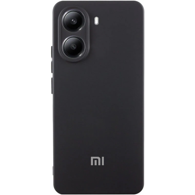 Чохол Silicone Cover Lakshmi Full Camera (AA) with logo на Xiaomi Poco C71 (Чорний / Black)