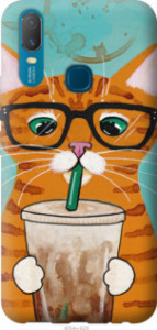 Чохол Зеленоокий кіт в окулярах на Vivo Y11