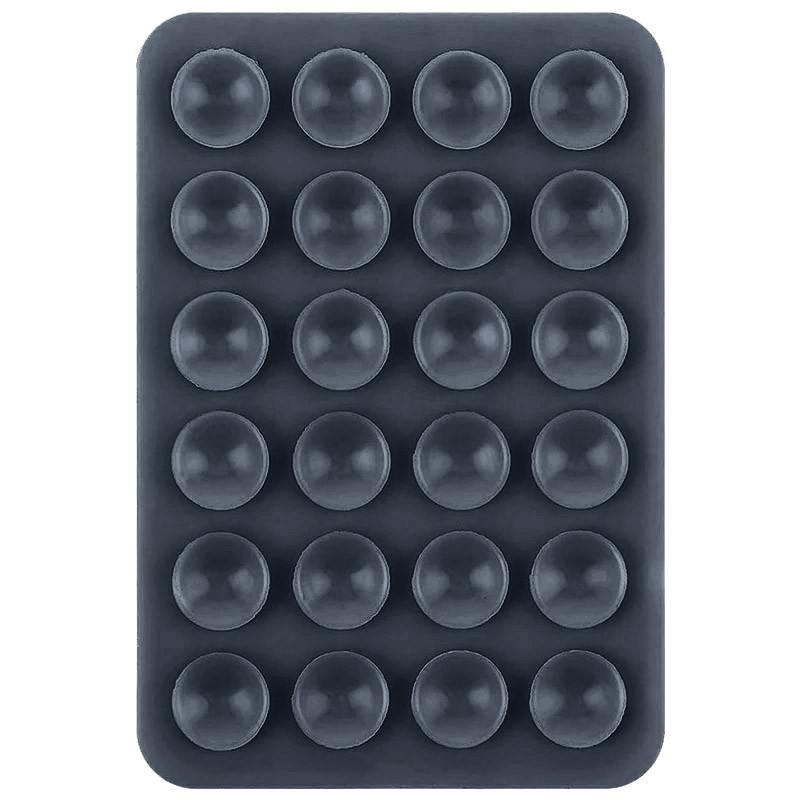 Тримач-присоска для телефону Double Side Silicone 80*55мм (Dark Gray)