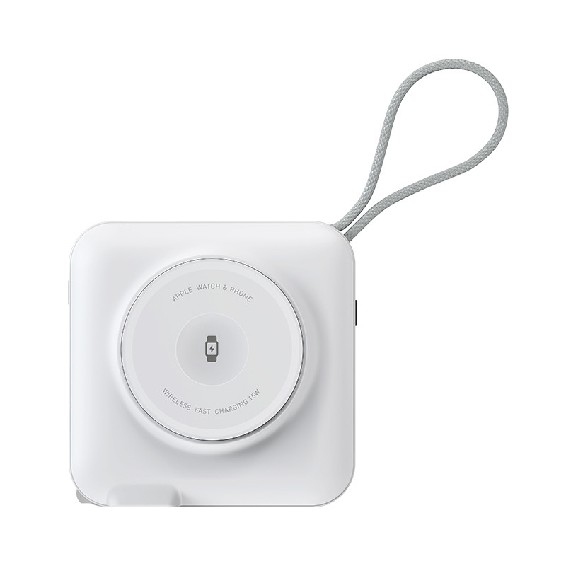Портативний ЗП Power Bank WIWU Wi-P051 6 in 1 PD45W з БЗП+iWatch 15000 mAh (White) в магазині vchehle.ua