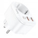 СЗУ Hoco NS3 Multifunctional PD20W (2USB/1Type-C/1xSocket) (White) в магазине vchehle.ua