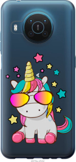 

Чехол Единорог в очках для Nokia X20 1272961