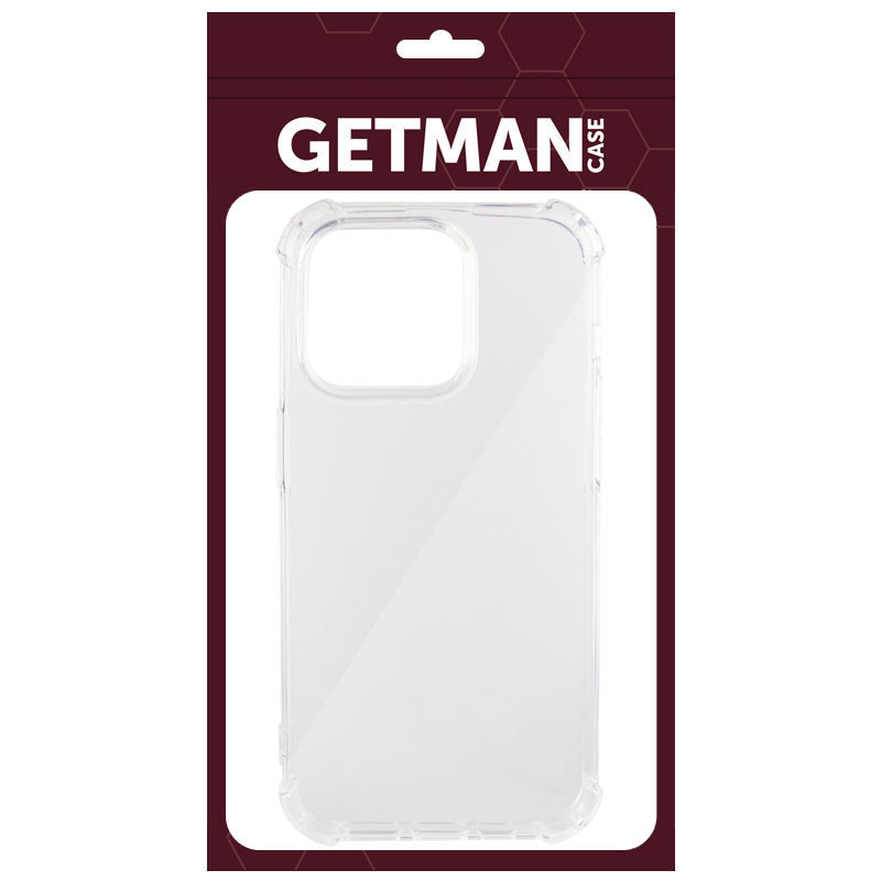 Замовити TPU чохол GETMAN Ease logo посилені кути на Apple iPhone 14 Pro Max (6.7") (Прозорий (прозорий)) на vchehle.ua