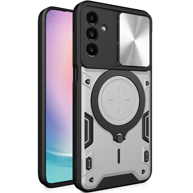 Фото Удароміцний чохол Bracket case with Magnetic на Samsung Galaxy M35 5G (Silver) на vchehle.ua