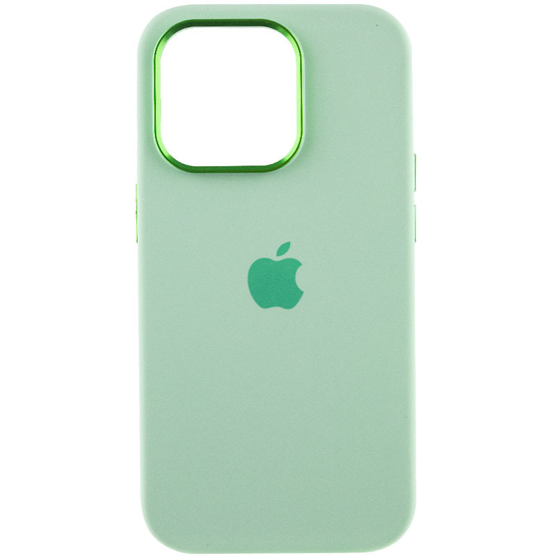 Фото Чехол Silicone Case Metal Buttons (AA) для Apple iPhone 13 Pro (6.1") (Зеленый / Pistachio) на vchehle.ua