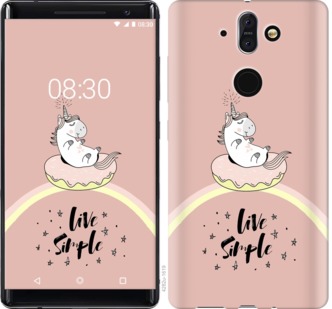 

Чохол Єдинорожки в пончике на Nokia 8 Sirocco 719639