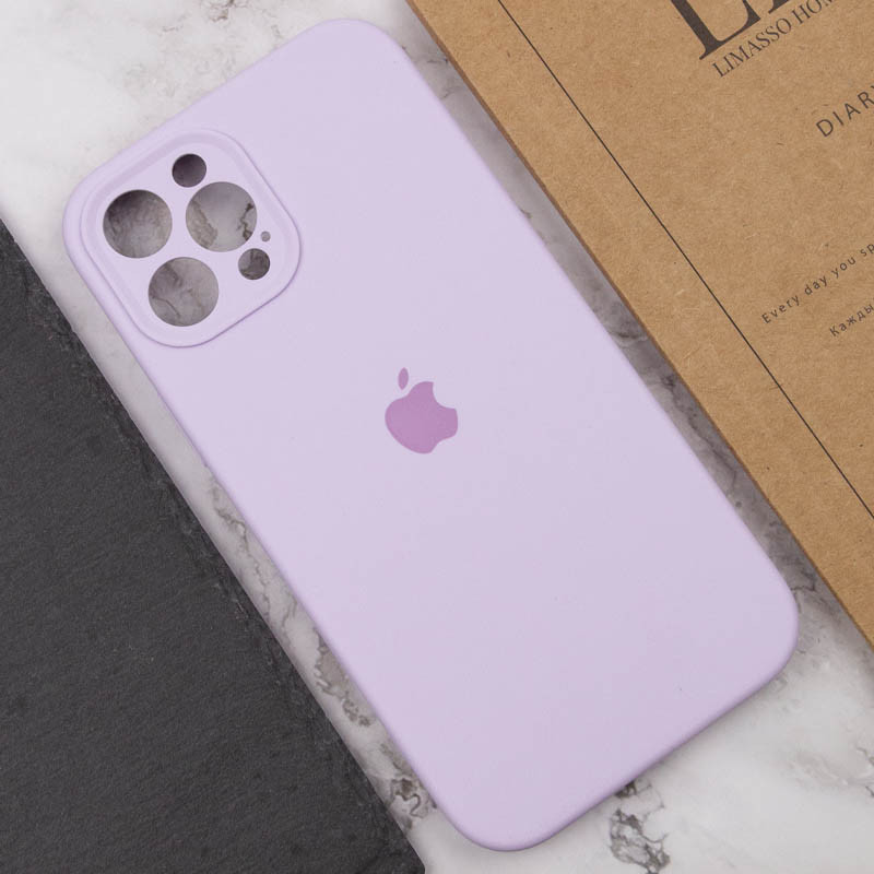 Купить Чехол Silicone Case Full Camera Protective (AA) для Apple iPhone 12 Pro (6.1") (Сиреневый / Lilac) на vchehle.ua