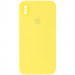 Чехол Silicone Case Square Full Camera Protective (AA) для Apple iPhone XS Max (6.5") (Желтый / Yellow)