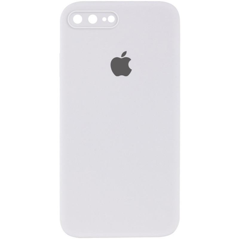 Чохол Silicone Case Square Full Camera Protective (AA) на Apple iPhone 7 plus / 8 plus (5.5") (Білий / White)