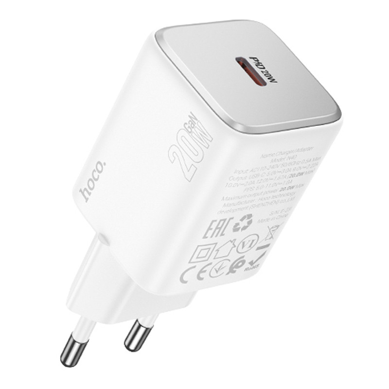 СЗУ Hoco N40 Mighty PD20W (1USB-C) (White)