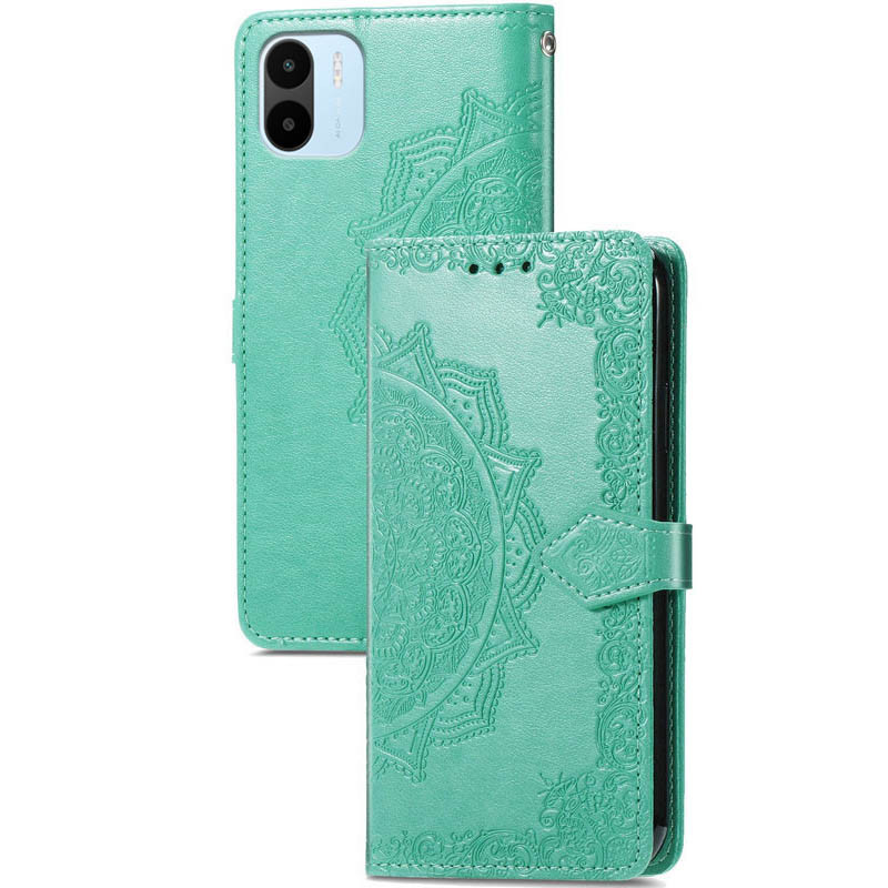 Купить Кожаный чехол (книжка) Art Case с визитницей для Xiaomi Redmi A1 / A2 (Бирюзовый) на vchehle.ua