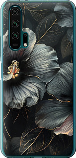 Чехол Черные цветы для Huawei Honor 20 Pro