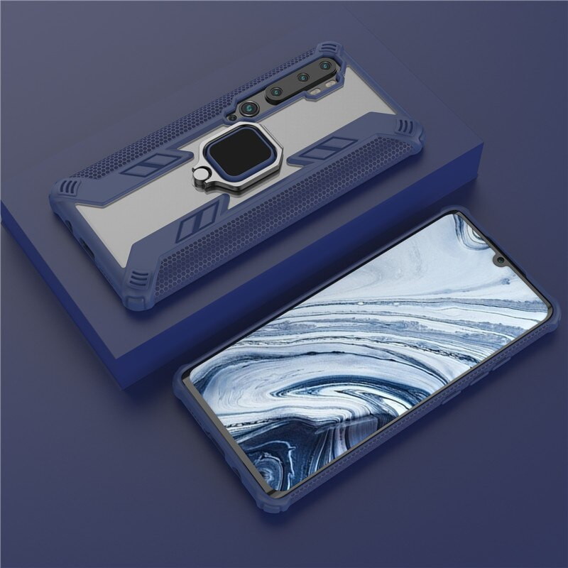 Фото Ударопрочный чехол Combo Ring for Magnet для Xiaomi Mi Note 10 / Note 10 Pro/Mi CC9 Pro (Синий) на vchehle.ua