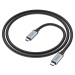 Фото Дата кабель Hoco US06 Type-C to Type-C 100W USB3.2 20Gbps (2m) (Black) в маназині vchehle.ua