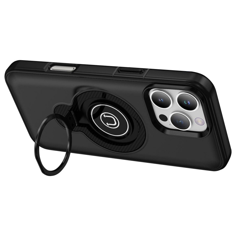 Фото TPU+Textured PC Magnet на Apple iPhone 16 Pro Max (6.9") (Black) на vchehle.ua
