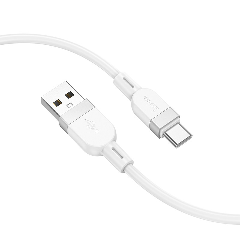 Фото Дата кабель Hoco X109 Energy silicone USB to Type-C (1m) (White) на vchehle.ua