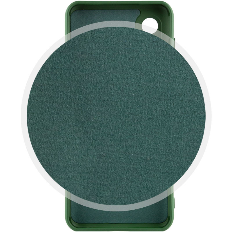 Фото Чехол TPU GETMAN Liquid Silk Full Camera для Samsung Galaxy S21 Ultra (Зеленый / Dark green) на vchehle.ua