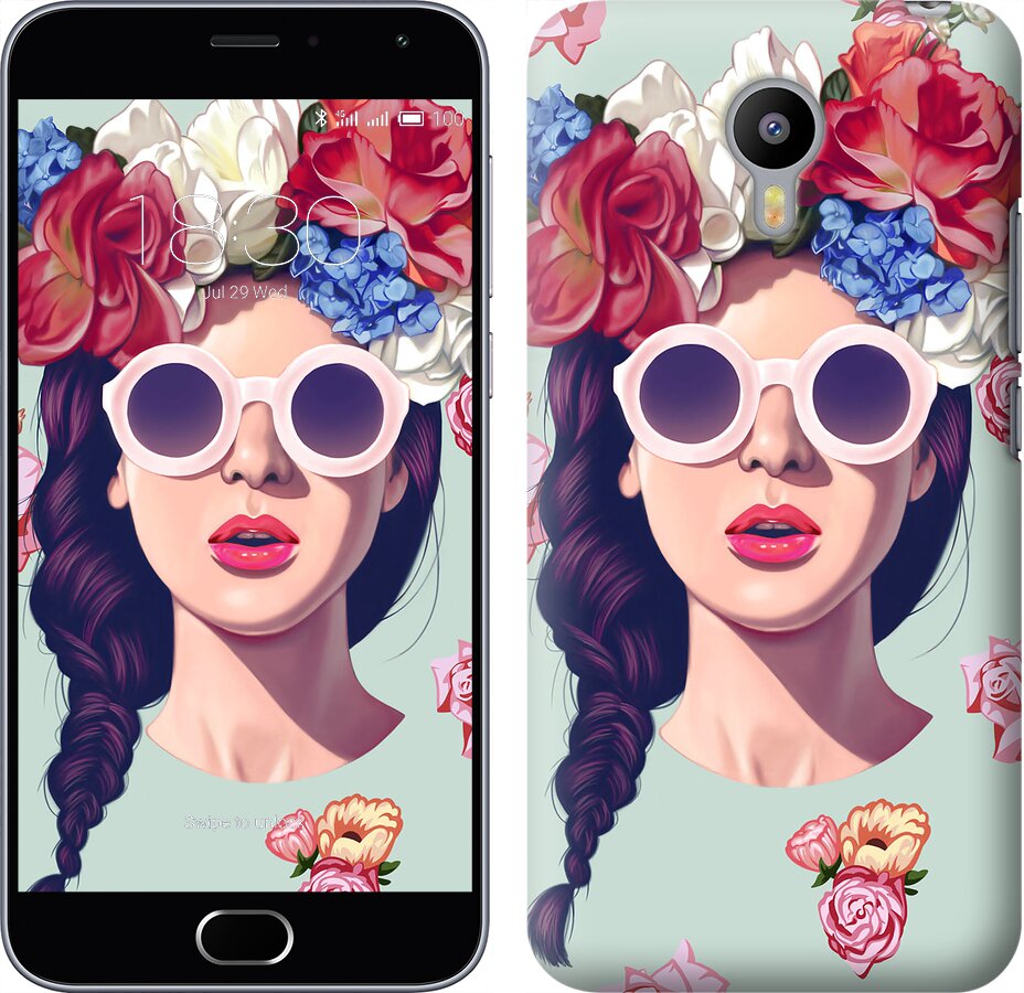 

Чохол Дівчина з квітами для Meizu M2 95758