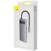 Перехідник HUB Baseus Metal Gleam Series 4-in-1 4xUSB3.0+RJ45 (WKWG070113) (Gray) в магазині vchehle.ua