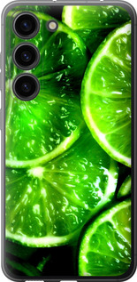 Чехол Зелёные дольки лимона для Samsung Galaxy S23