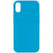 Чехол Silicone Case Full Protective (AA) NO LOGO для Apple iPhone X / XS (5.8") (Голубой / Blue)