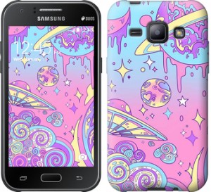 Чохол Рожева галактика на Samsung Galaxy J1 J100H