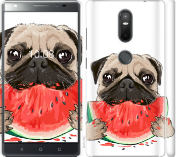 

Чехол Мопс и арбуз для Lenovo Phab 2 Plus 843608
