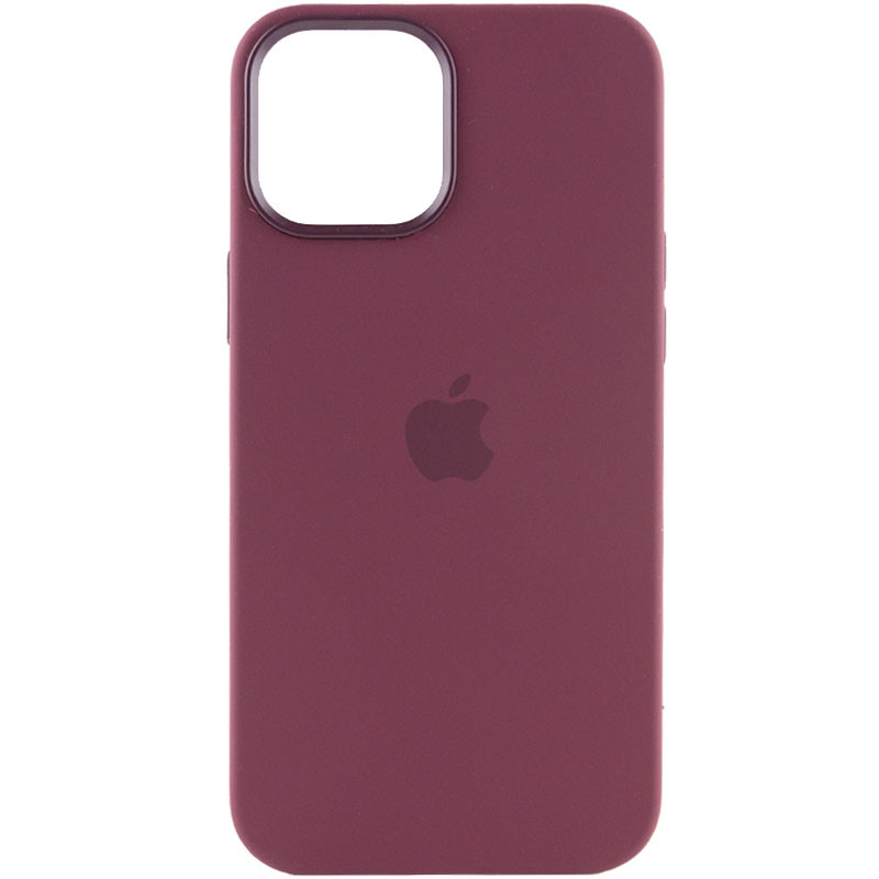 Фото Уценка Чехол Silicone case (AAA) with Magsafe and Animation для Apple iPhone 12 Pro Max (6.7") (Дефект упаковки / Бордовый / Plum) на vchehle.ua