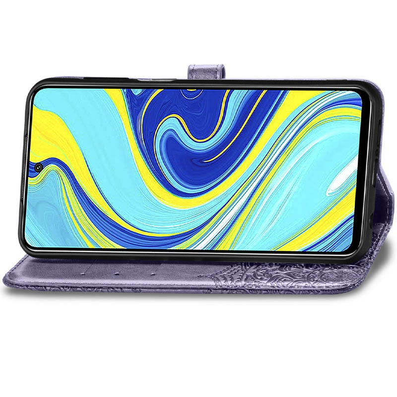 Кожаный чехол-книжка Art Case с визитницей для Xiaomi Redmi Note 9 / Redmi 10X (Фиолетовый) в магазине vchehle.ua