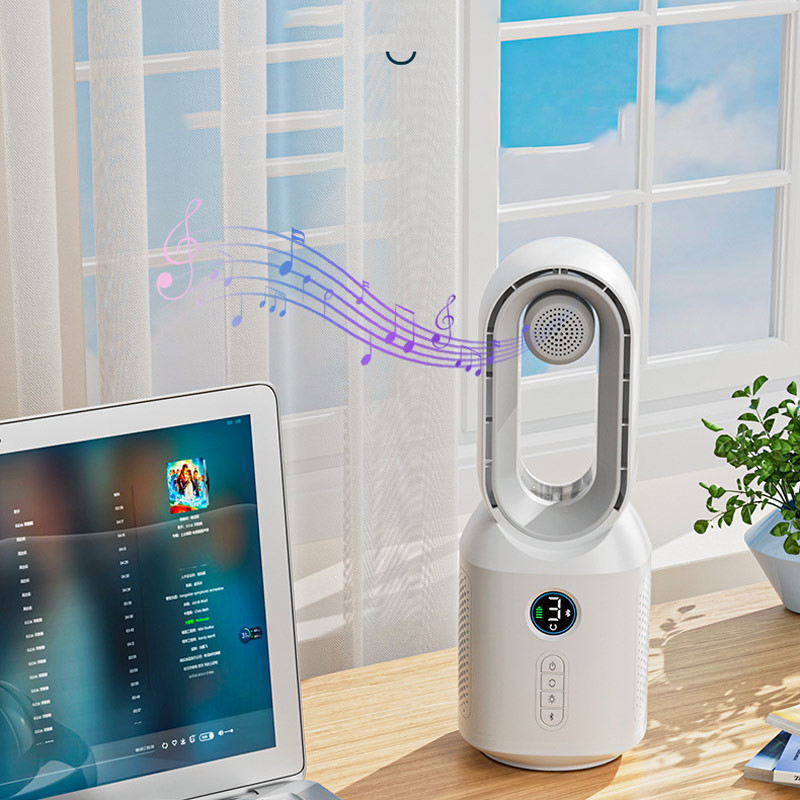 Купить Настольный вентилятор F8 3in1 с Bluetooth-динамиком и ночником 4000mAh (White) на vchehle.ua
