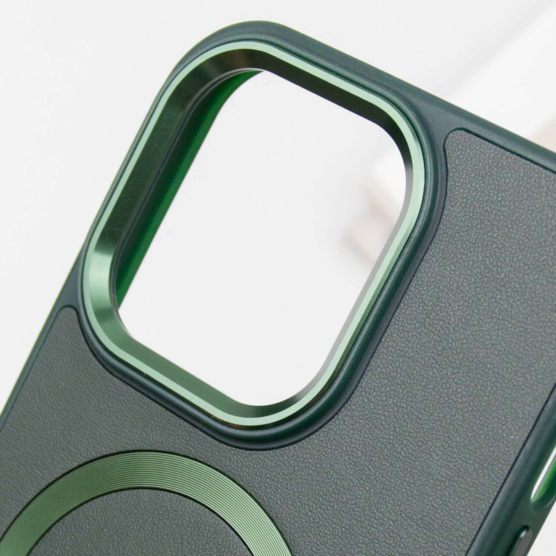 Шкіряний чохол SnapCase with Magnetic Safe на Apple iPhone 16 Pro Max (6.9") (Green) в магазині vchehle.ua