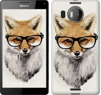 

Чохол Лис в окулярах на Microsoft Lumia 950 XL Dual Sim 634643