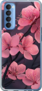 Чохол Пурпурна сакура на Oppo Reno 4 Pro