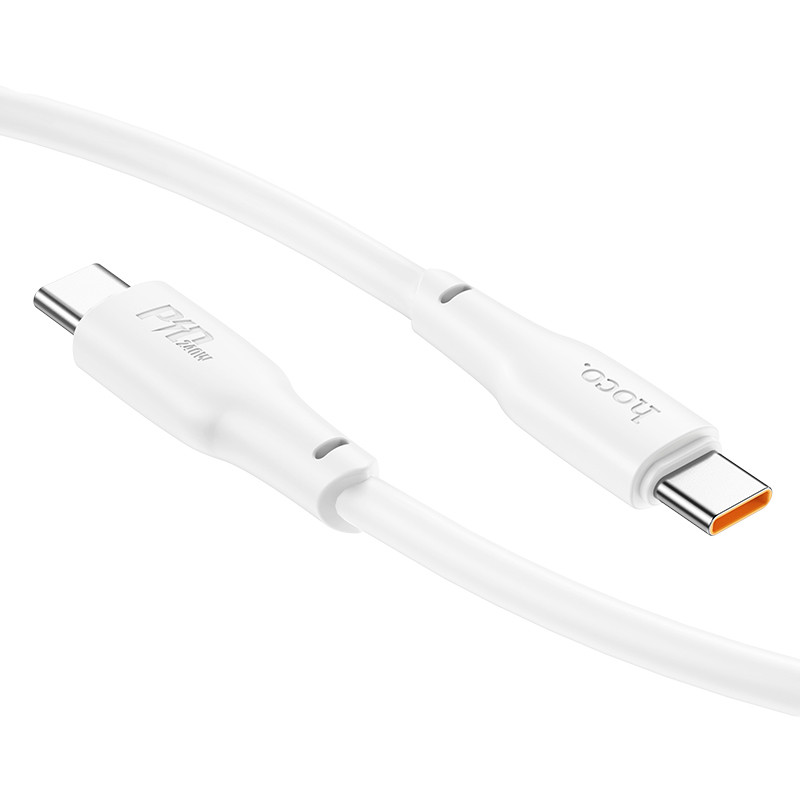Купить Дата кабель Hoco X93 Force Type-C to Type-C 60W (1m) (White) на vchehle.ua