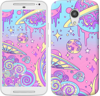 Чехол Розовая галактика для Motorola Moto G2 633599